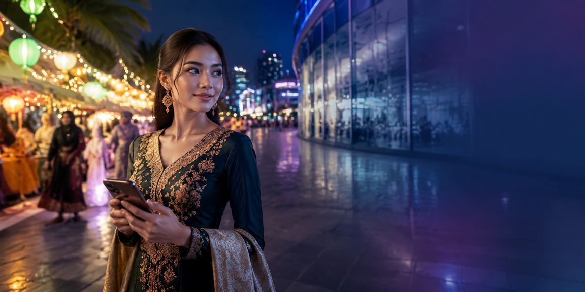 Permainan baccarat dengan suasana Hari Raya di Putrajaya